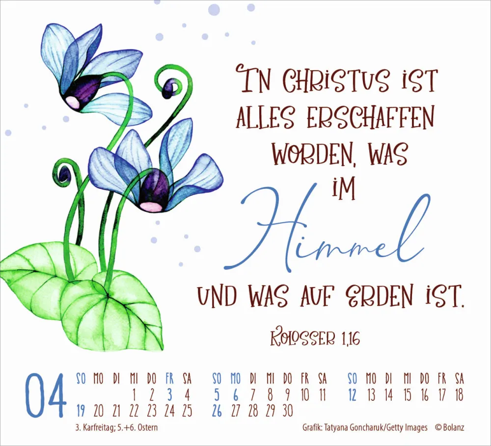 Kalender Geschützt in seiner Hand - Minikalender