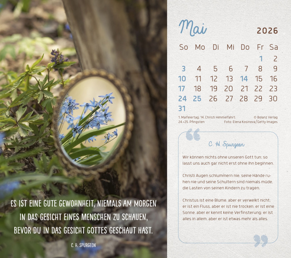 Kalender Mit Seiner Kraft durchs Jahr - Tischkalender