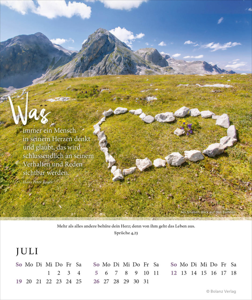 Fels meiner Stärke - Hans Peter Royer - Tischkalender