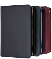 Étui pour Bible Schlachter 2000 édition de poche - Cuir de vachette, grain fin, noir