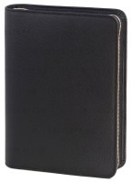 Étui pour Bible Schlachter 2000 édition de poche - Cuir de vachette, grain fin, noir