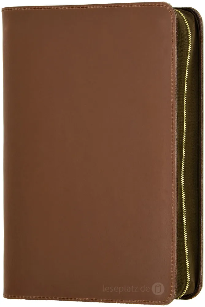 Étui pour Bible « Kansas » pour Bible d'étude MacArthur - cuir véritable rustique et résistant