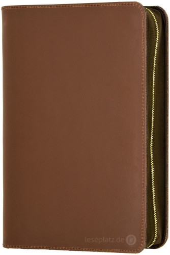 Étui pour Bible « Kansas » pour Bible d'étude MacArthur - cuir véritable rustique et résistant