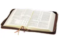 Étui pour Bible « Kansas » pour Bible d'étude MacArthur - cuir véritable rustique et résistant