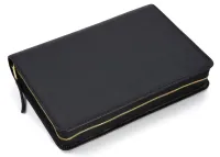 Étui pour Bible pour les éditions standard Schlachter 2000 - Cuir de vachette, grain fin, noir