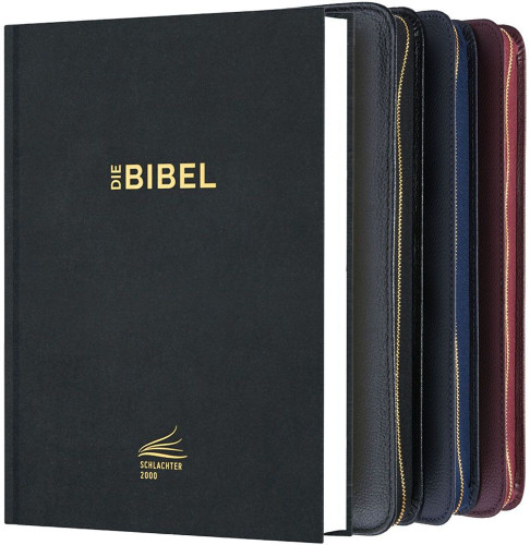 Édition standard Schlachter 2000 avec étui en cuir véritable - Étui en cuir véritable légèrement...