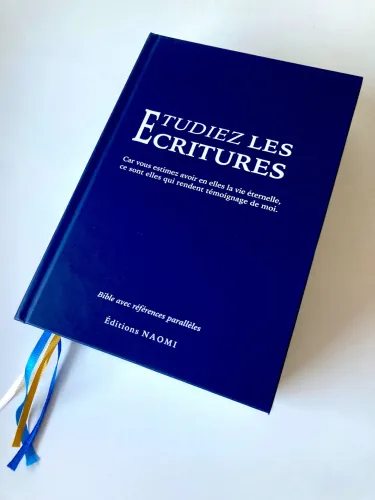 Bible Darby 2018 à références parallèles - Etudiez les Ecritures - Reliée rigide bleue, 4 rubans...