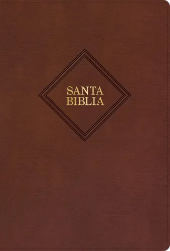 Espagnol, Bible, reina Valera 1960, grands caractères, moyen format, similcuir brun, avec onglets...