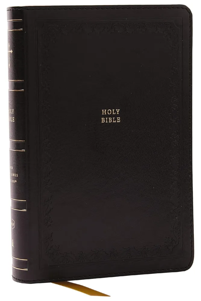 Anglais, Bible, New King James Version, de poche à parallèles, similicuir noir - NKJV Compact...