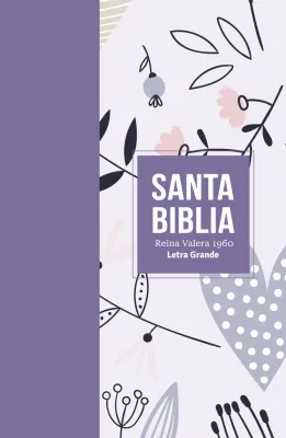Espagnol, Bible Reina Valera 1960, gros caractères, moyen format, similicuir lila - Biblia Rvr...