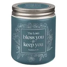 Bless You and Keep You Honeycrisp Orange Scented Candle in a Glass