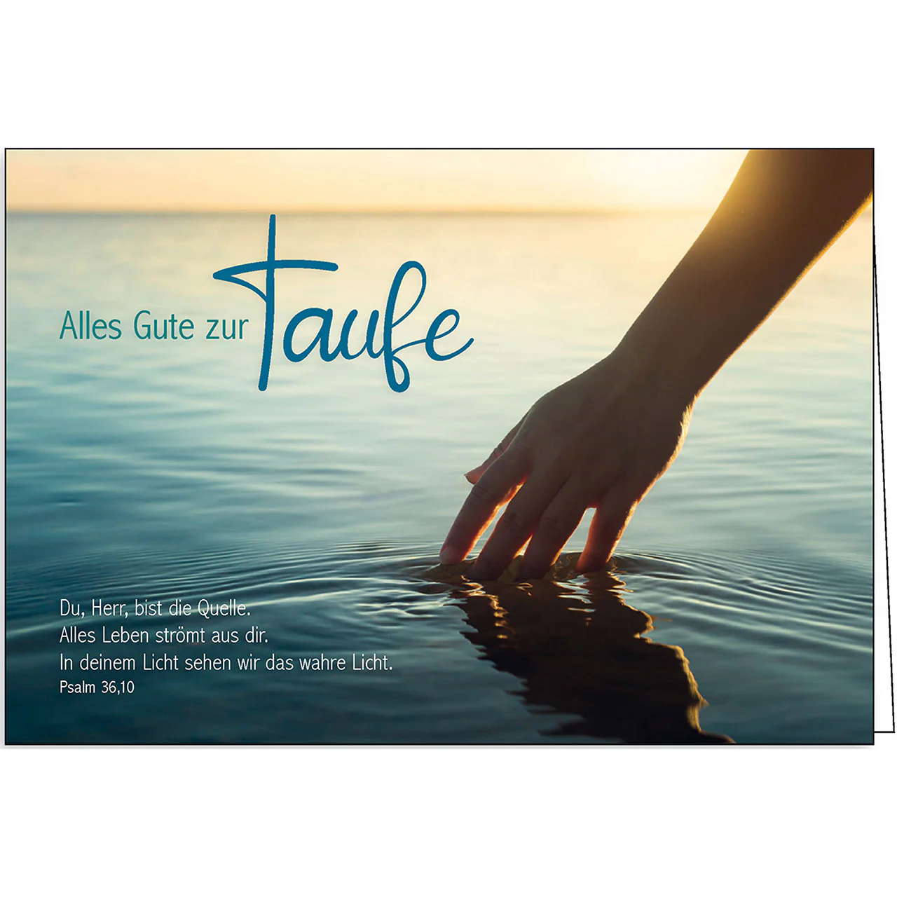 Du, Herr, bist die Quelle (Faltkarte Taufe) - 12 x 17 cm mit Umschlag