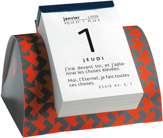 Calendrier Parole pour aujourd'hui - modèle de table