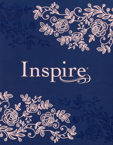 Anglais, Bible, New Living Translation, Inspire Bible, reliée rigide, similicuir bleu marine -...