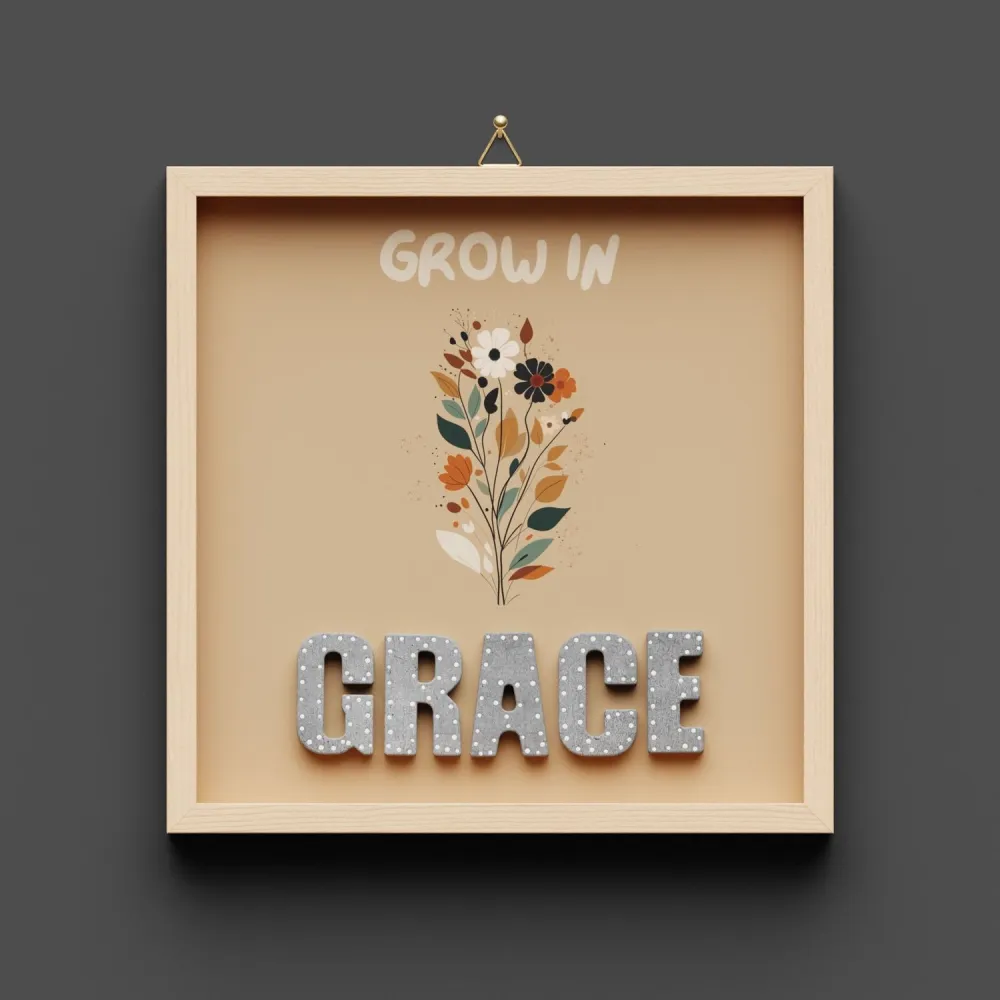 Cementini Wandbild GRACE - Grow in grace