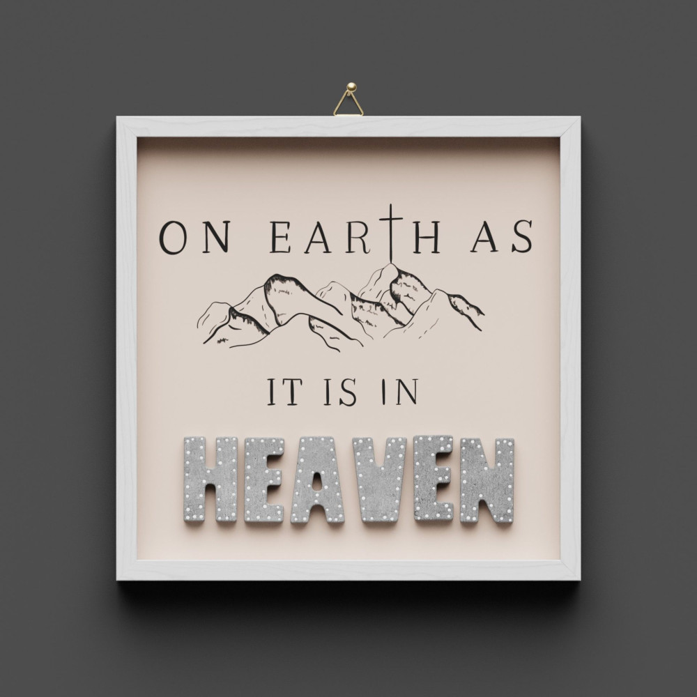 Cementini Wandbild Earth - Heaven - On earth as it is in heaven