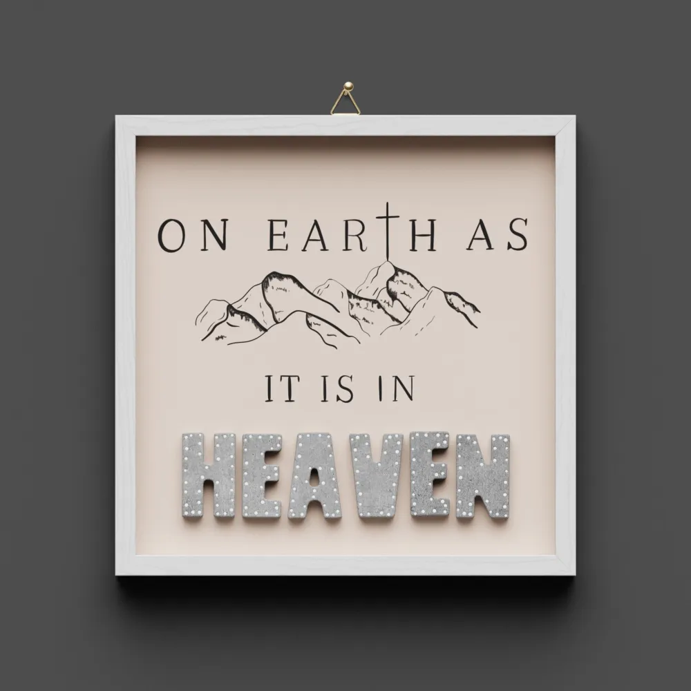 Cementini Wandbild Earth - Heaven - On earth as it is in heaven