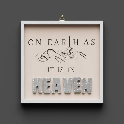 Cementini Wandbild Earth - Heaven - On earth as it is in heaven