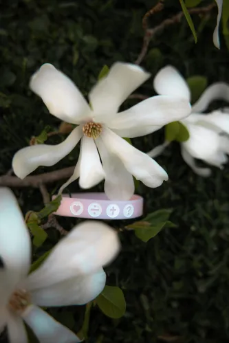 THE FOUR - Armband Lila 150 mm - farblich nur eine Nuance mehr lila als die rosa-farbenen