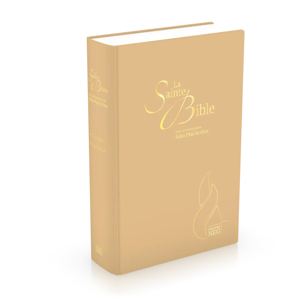 Bible d'étude Segond NEG MacArthur - couverture semi-rigide, toile beige
