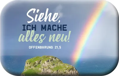 Gott spricht: Siehe, ich mache ... - Motiv Regenbogen (Mag Blessing - Magnet) - Jahreslosung 2026
