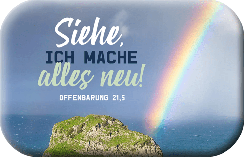 Gott spricht: Siehe, ich mache ... - Motiv Regenbogen (Mag Blessing - Magnet) - Jahreslosung 2026