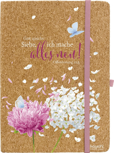 Gott spricht: Siehe, ich mache alles neu (Notizbuch Kork) - Jahreslosung 2026