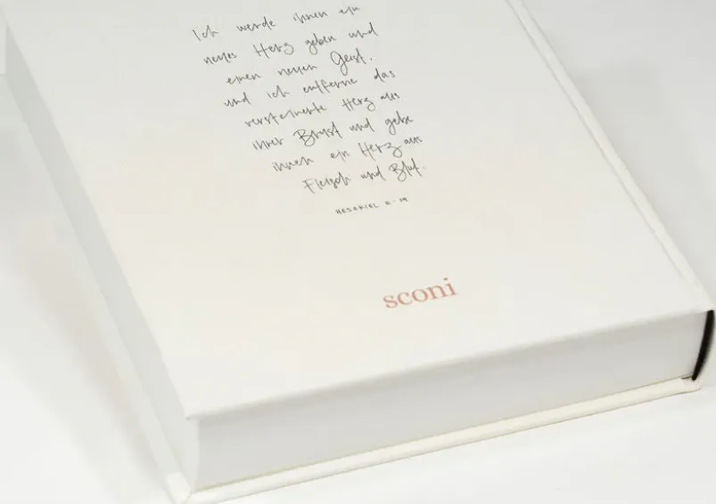 Sconi Bibel  "Herz" Bibel - mit Schreibrand