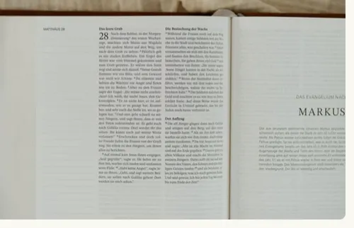Sconi Bibel Bibel mit Olivenzweig - rotbraun mit Schreibrand