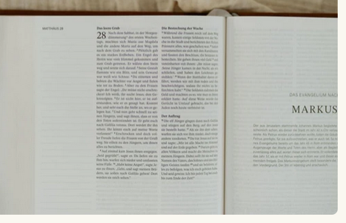 Sconi Bibel Bibel mit Kreuz dunkelbraun - mit Schreibrand