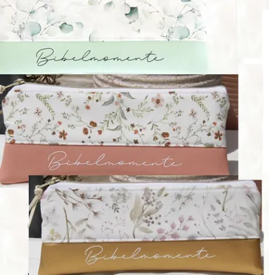Stifte Etui "Bibelmomente" - diverse Muster und Farben z.B. gold, eukalyptus, korall matt