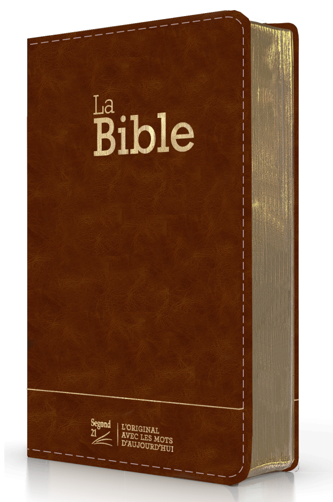 Bible Segond 21 compacte (Premium Style) - couverture souple, cuir brun, avec tranches dorées