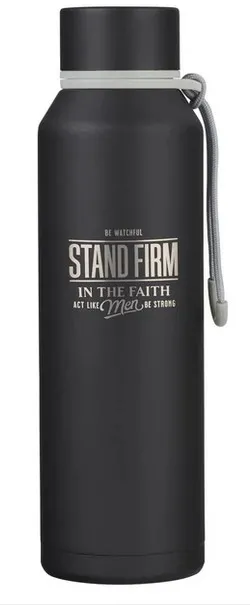 Edelstahl Trinkflasche - Stand firm - schwarz, 710ml