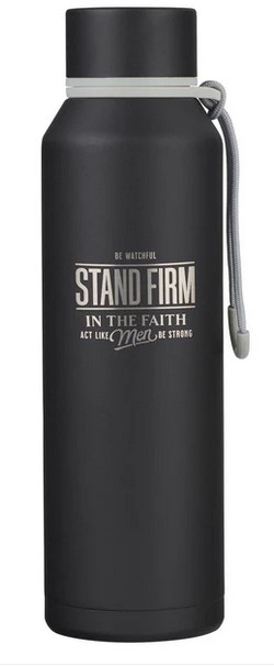 Edelstahl Trinkflasche - Stand firm - schwarz, 710ml