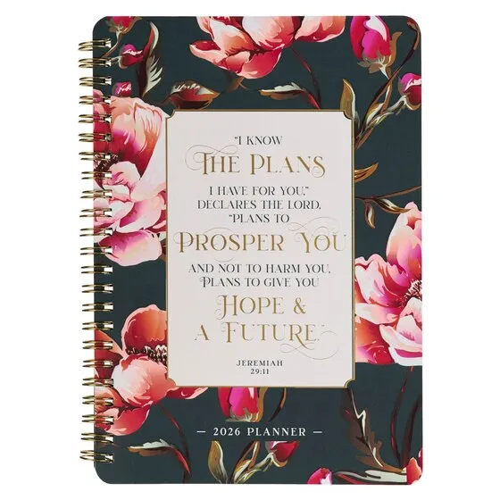 2026 I Know The Plans Spiral Weekly Planner - Jeremiah 29:11
