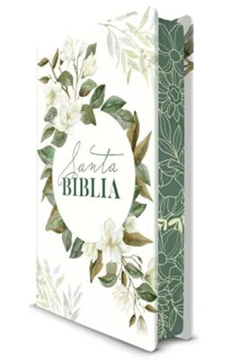 Espagnol, Bible Reina Valera 1960, gros caractères - couverture rigide, blanche avec motif...