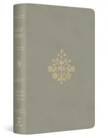 Anglais, Bible English Standard Version, petit format - relié similicuir gris, motif branche dorée