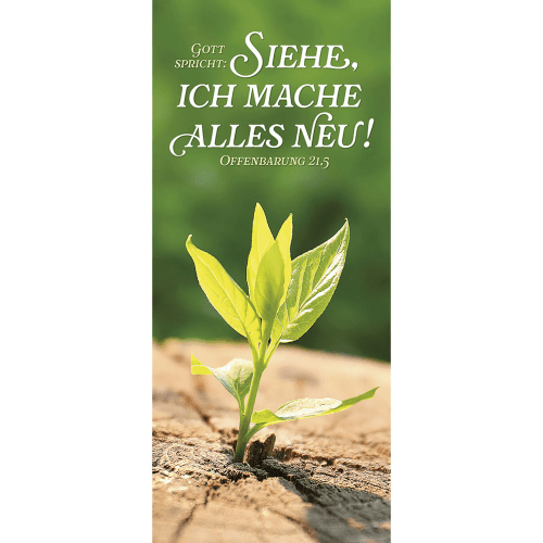 Gott spricht: Siehe, ich mache alles neu! - Jahreslosung 2026 - Lesezeichen 24 Stück