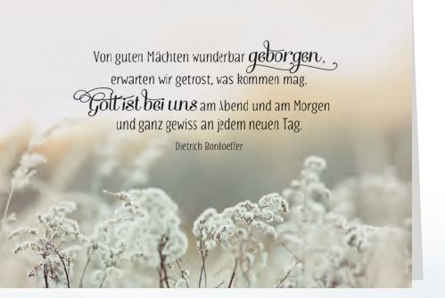 Faltkarte - Von guten Mächten wunderbar geborgen - mit Umschlag