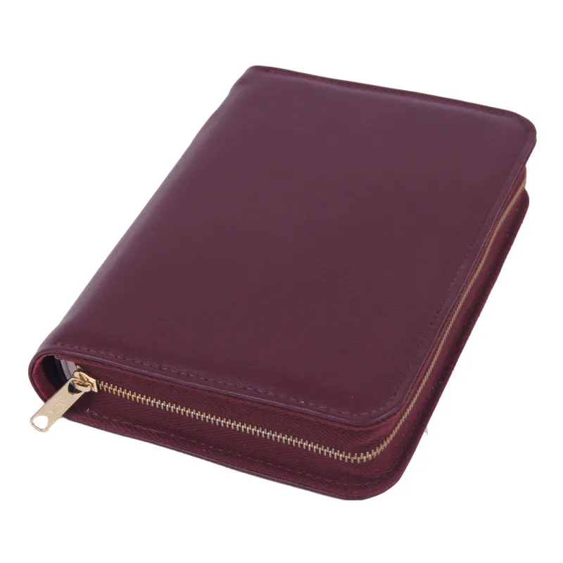 Bibelhülle - Nappa Leder, weinrot, grosse Schreibrandbibel