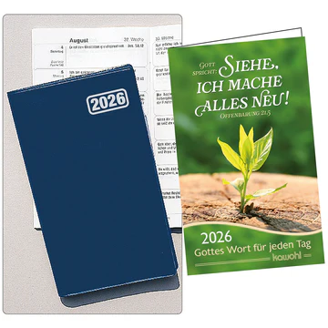 Taschenterminer in Hülle (Kunststoff blau)