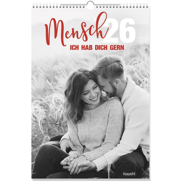 MENSCH ICH HAB DICH GERN S/W WANDKALENDER