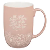 Tasse - He who began a good work - 444ml, rosa