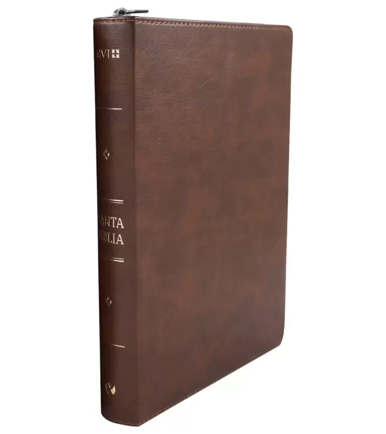 Spanisch, Bibel Santa Biblia NVI, Grossdruck, Marrón, Zipper, Reissverschluss - Kunstleder