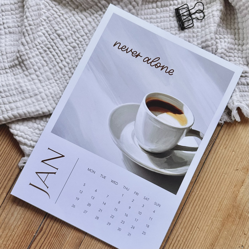 Wandkalender YOU ARE - mit stylischer Klammer zum Aufhängen