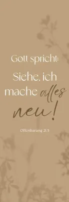Lesezeichen Jahreslosung 2026 Fatzer alive - Offenbarung 21:5 (10 Karten pro Packung)