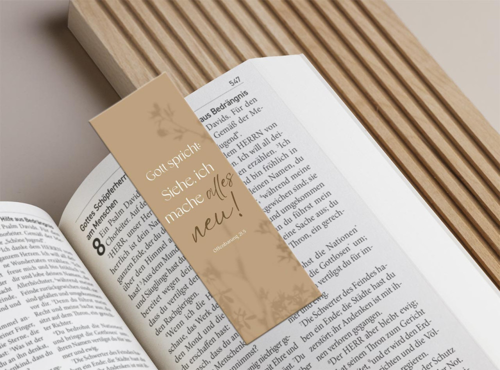 Lesezeichen Jahreslosung 2026 Fatzer alive - Offenbarung 21:5 (10 Karten pro Packung)