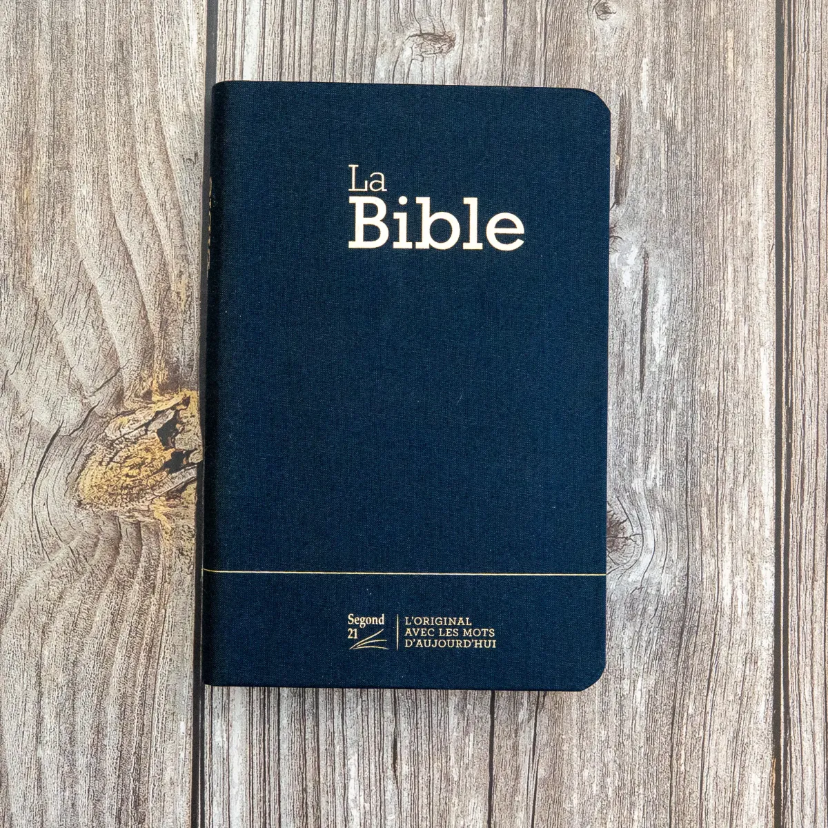 Bible Segond 21 compacte (Premium Style) - couverture souple toile bleu marine-anthracite