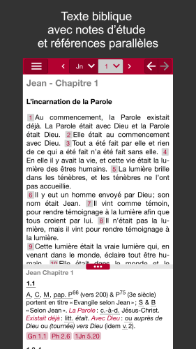Bible d'étude - Segond 21 et autres versions - Application
