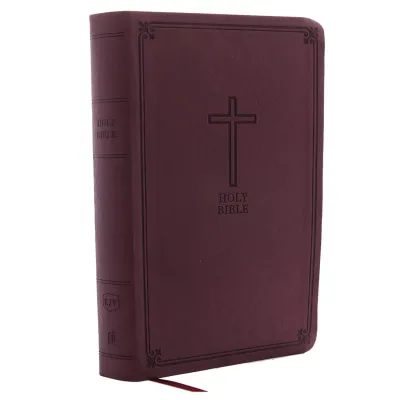 Anglais, Bible de référence King James Version, très gros caractères, similicuir, bordeaux